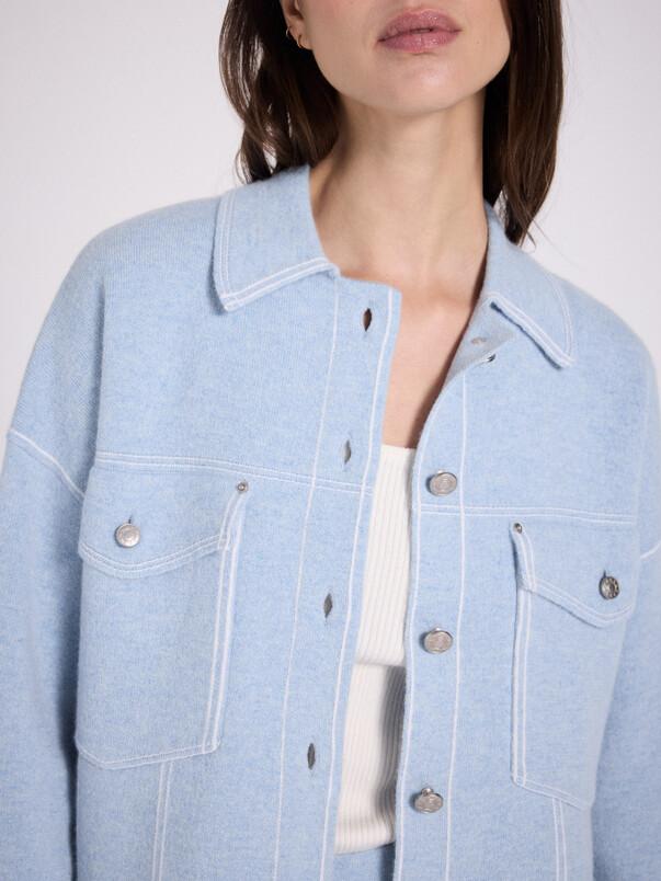 Notshy Veste Boxy Cachemire Levo Veste Cachemire 2 Fils Jauge 12