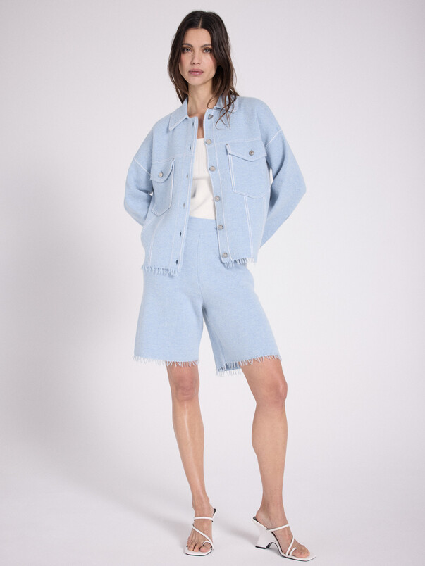 Notshy Veste Boxy Cachemire Levo Veste Cachemire 2 Fils Jauge 12