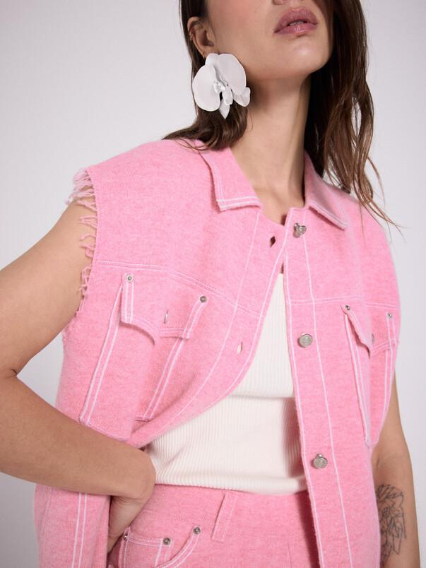 Notshy Veste Sans Manches Cachemire Elesa Veste Cachemire 2 Fils Jauge 12