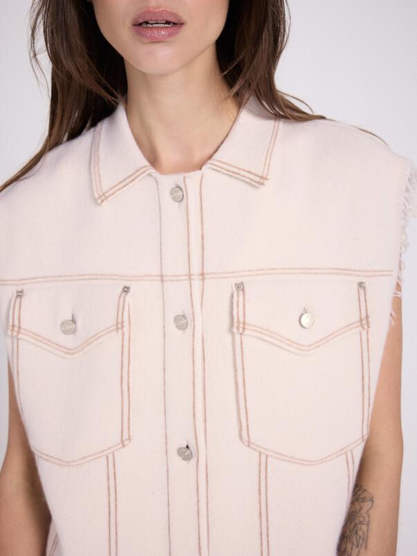 Notshy Veste Sans Manches Cachemire Elesa Veste Cachemire 2 Fils Jauge 12