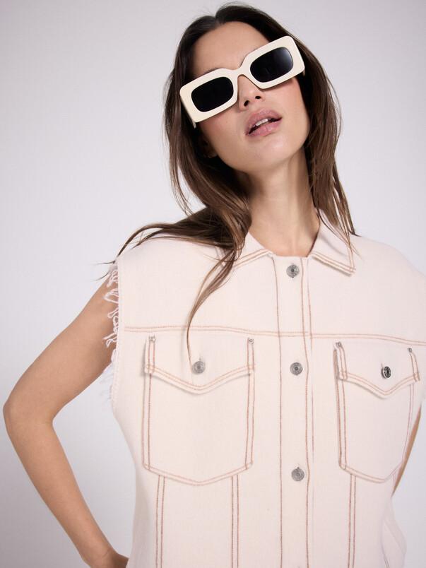 notshy Veste sans manches cachemire Elesa Veste cachemire 2 fils jauge 12