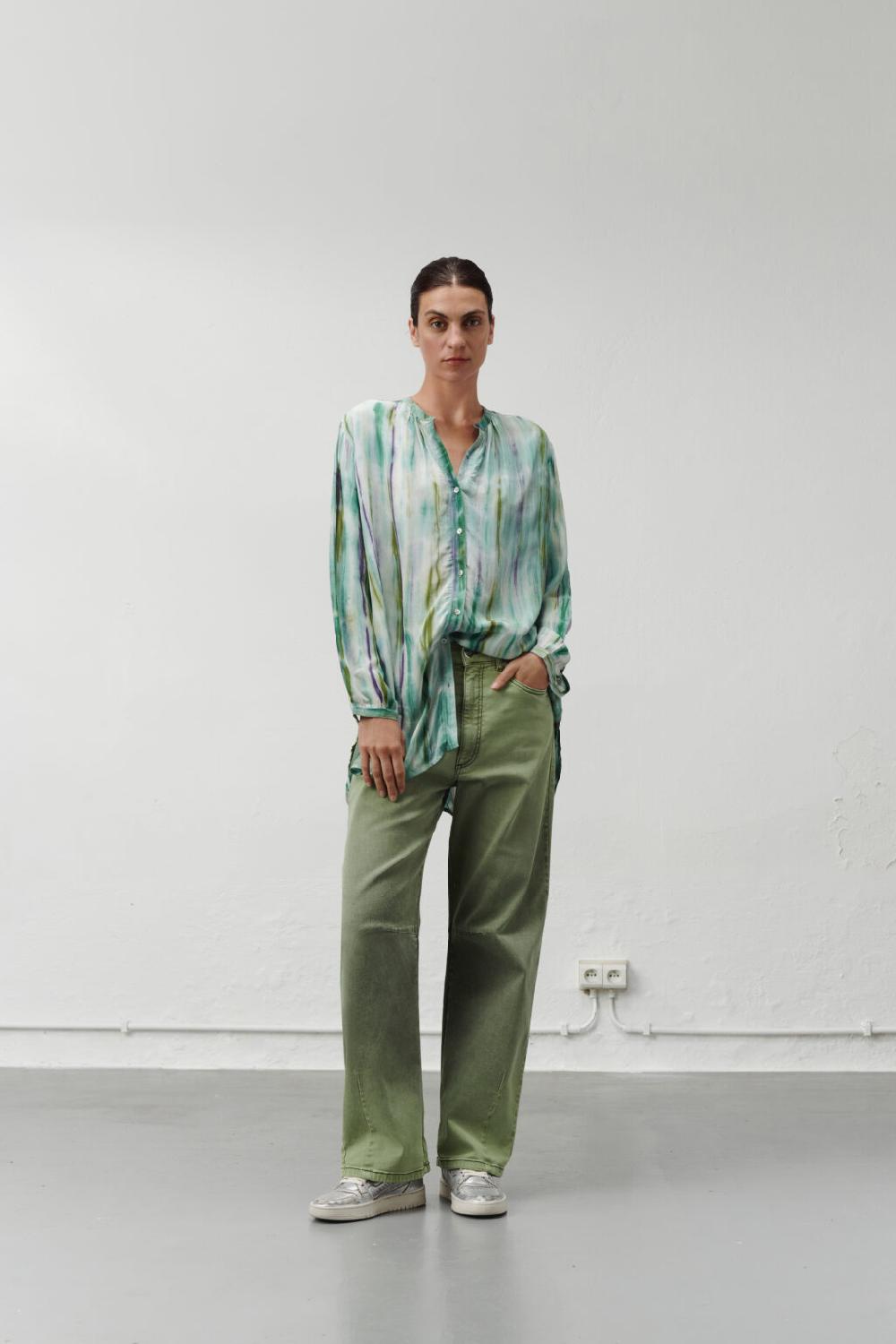 nous antwerp LIMA BLOUSE I Straight Lines Aloë Vera