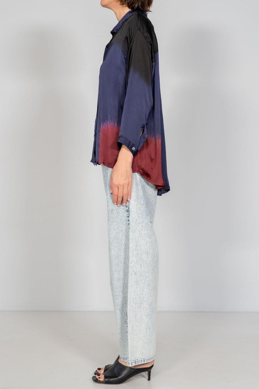 Nous Antwerp MEGANNE BLOUSE I Placement Ombre Night