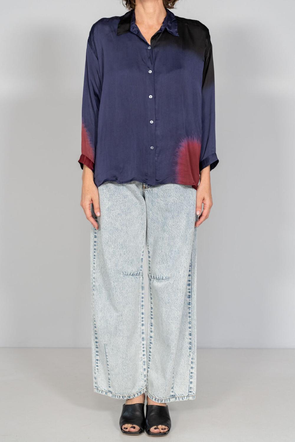 nous antwerp MEGANNE BLOUSE I Placement Ombre Night