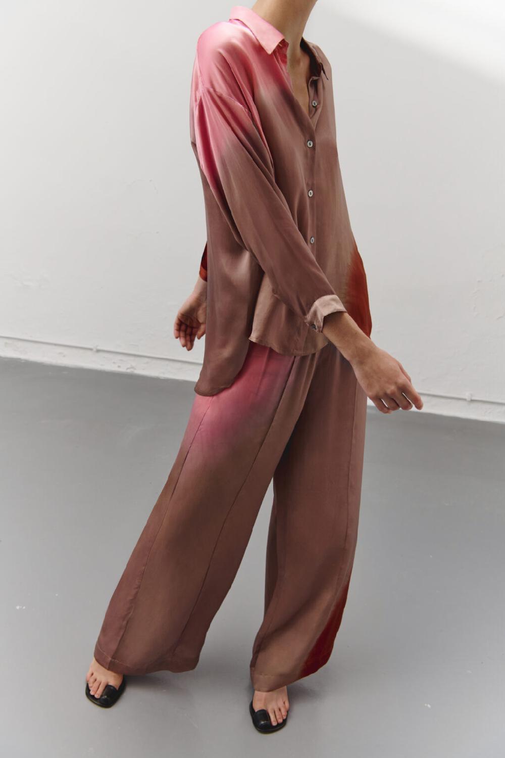 nous antwerp MEGANNE BLOUSE I Placement Ombre Taupe