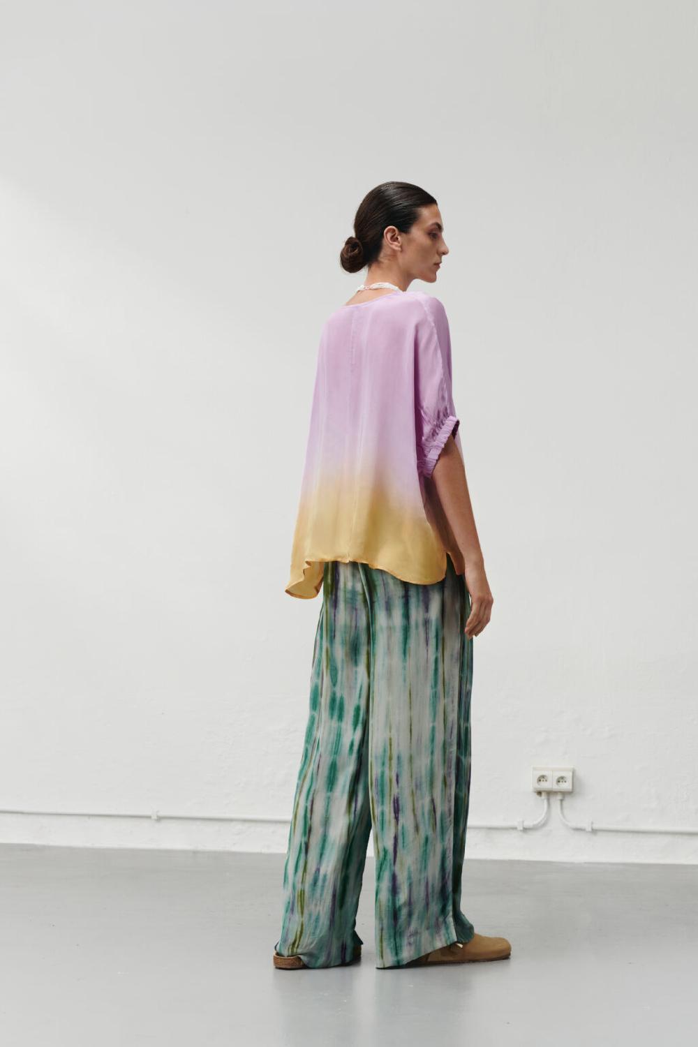 Nous Antwerp MOLLY PANTS I Straight Lines Aloë Vera