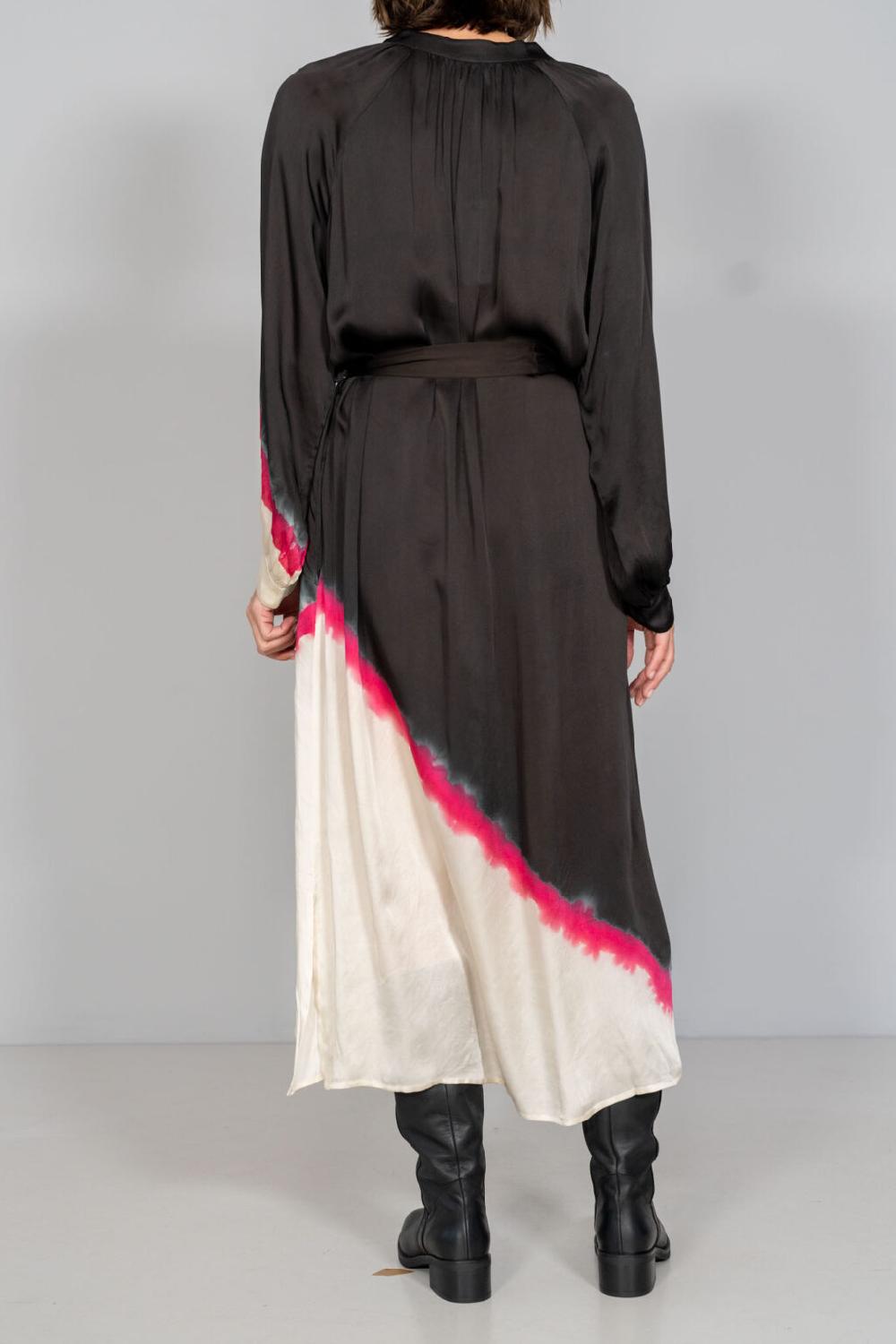 Nous Antwerp NICOLE DRESS I Diagonal Stripe Blackish