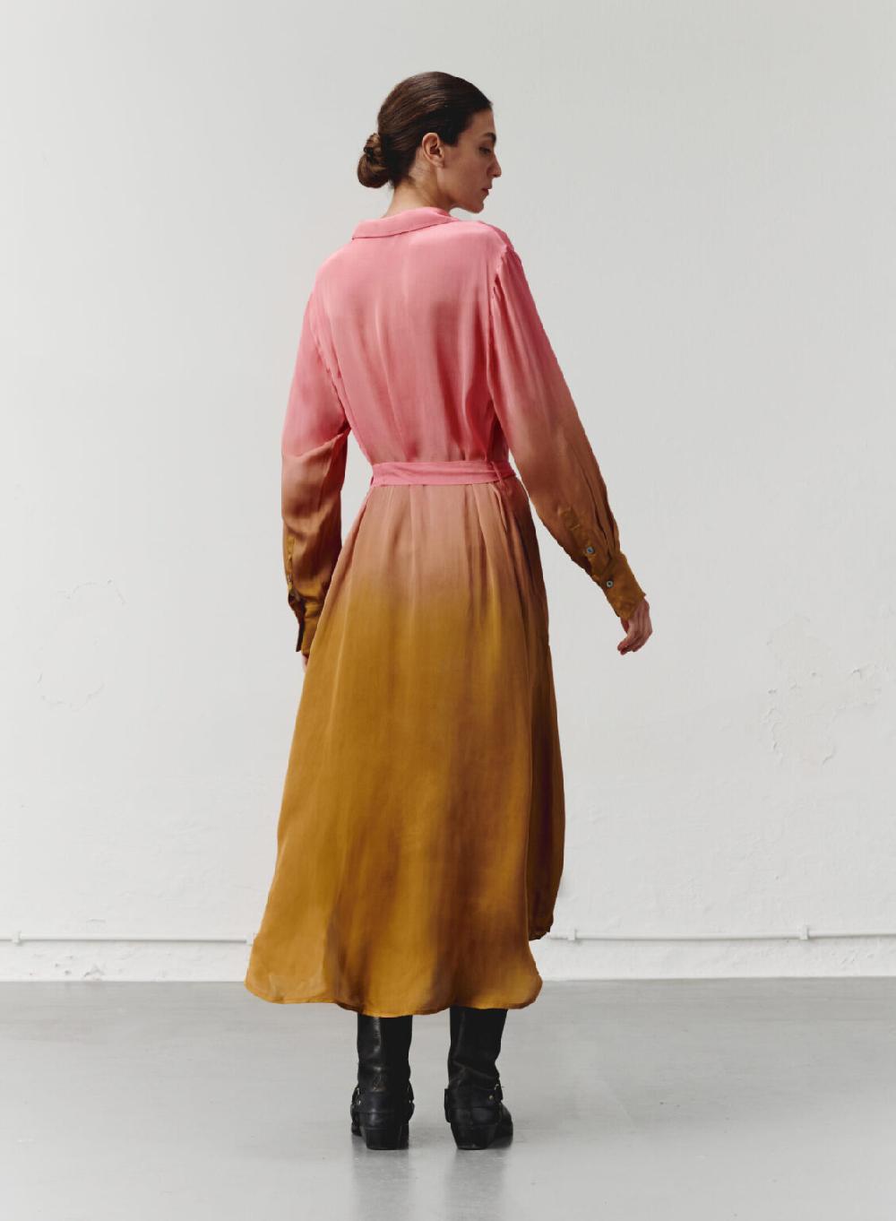 Nous Antwerp CAMILLE DRESS I Ombre Rose