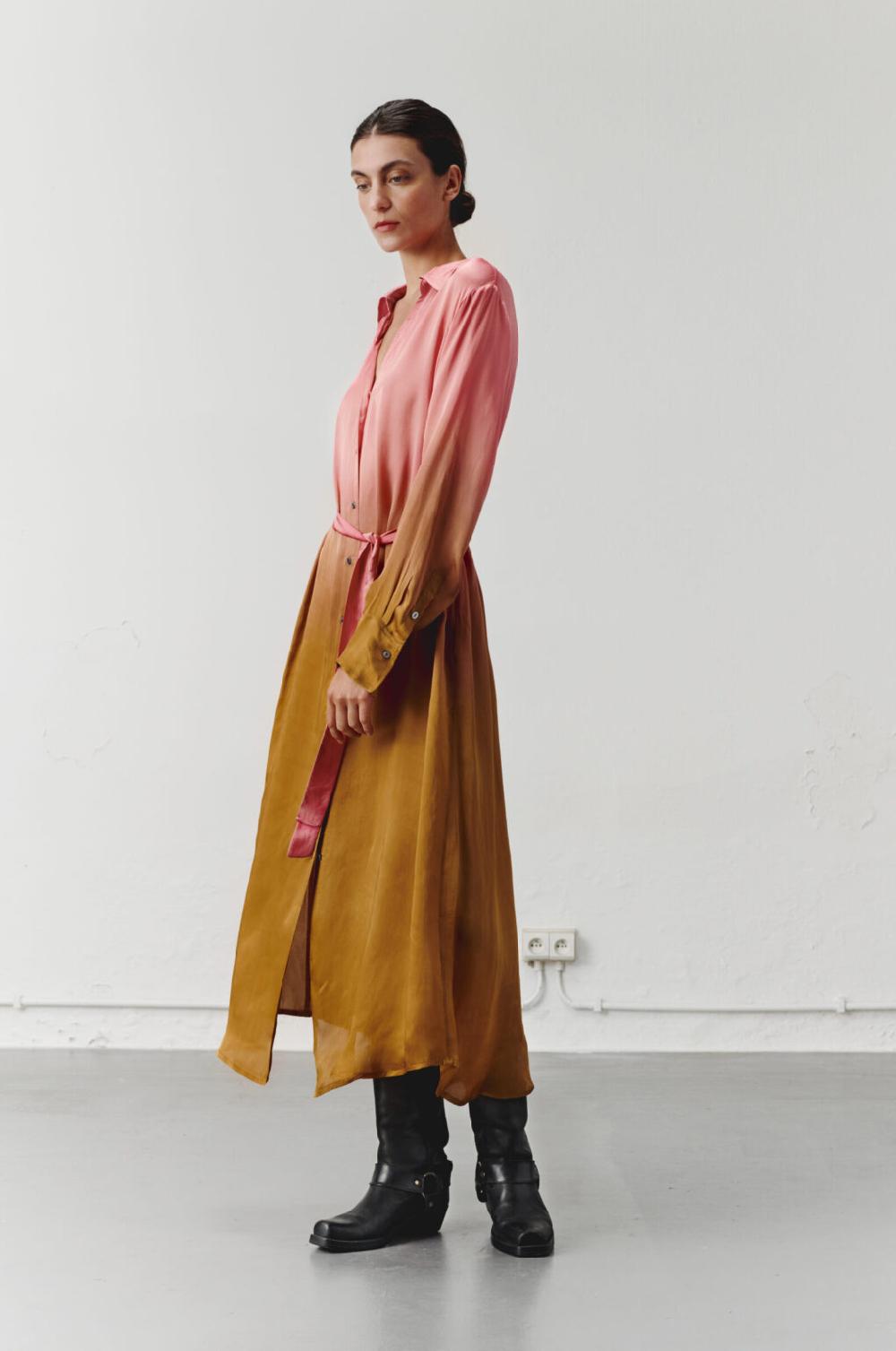 Nous Antwerp CAMILLE DRESS I Ombre Rose