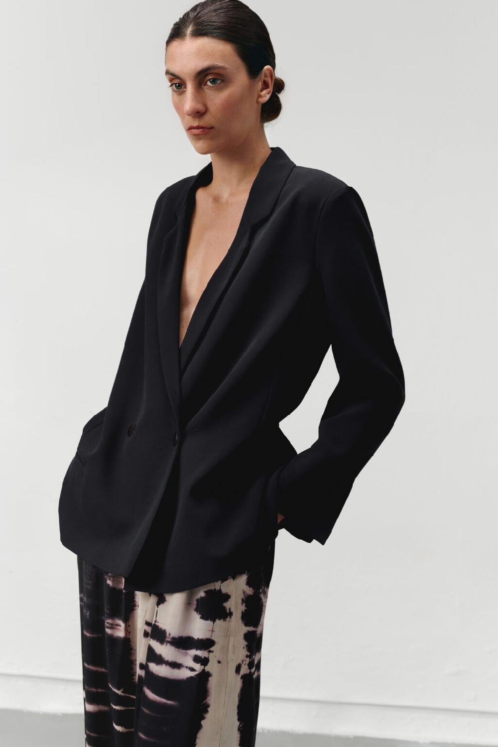 Nous Antwerp EMMY BLAZER I Overdye Blackish