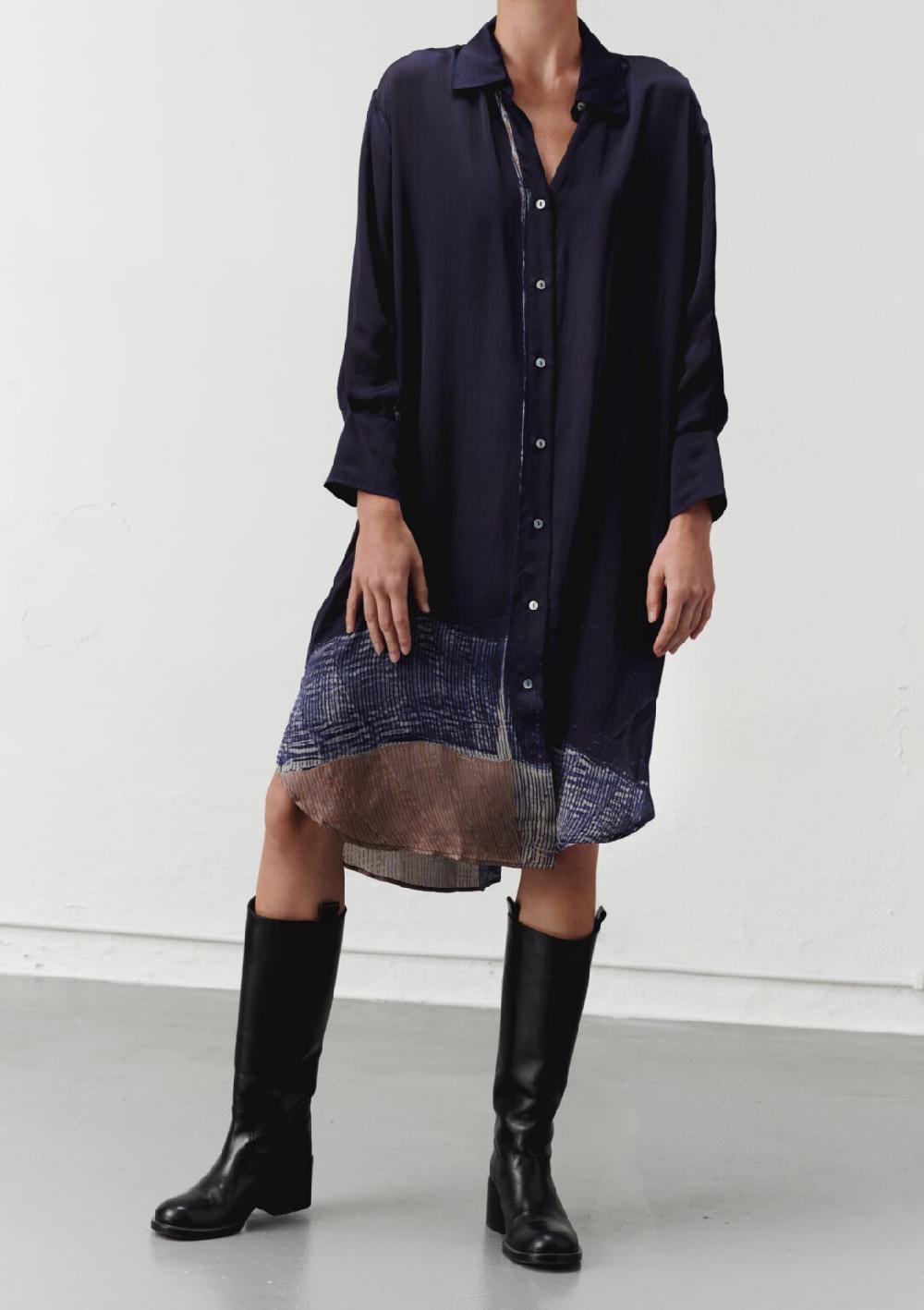 nous antwerp EVA DRESS I Placement Lines Navy