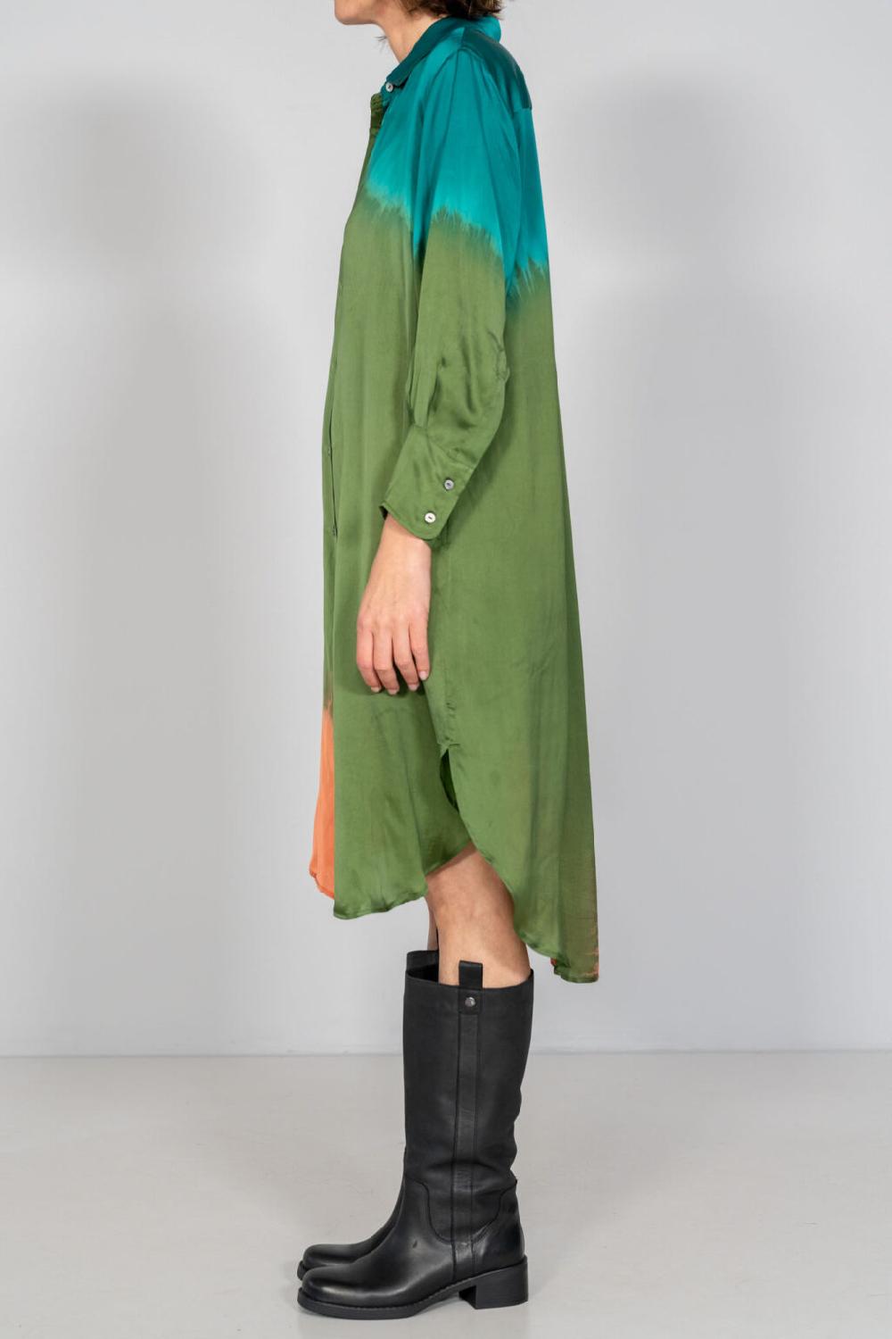 Nous Antwerp EVA DRESS I Placement Ombre Leaf