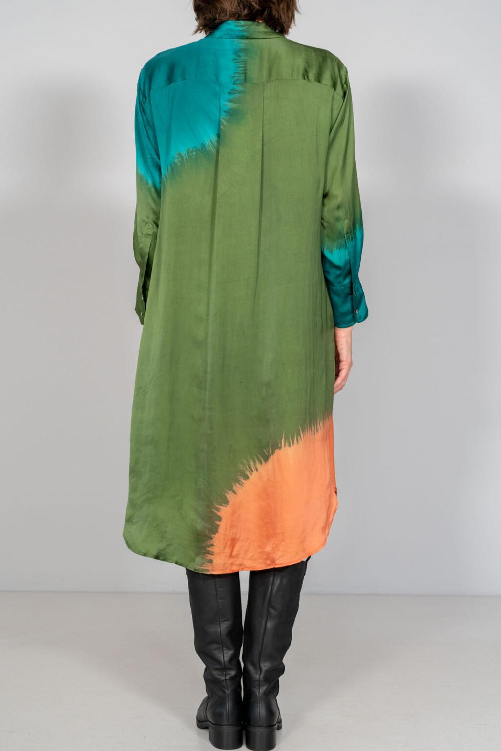 Nous Antwerp EVA DRESS I Placement Ombre Leaf