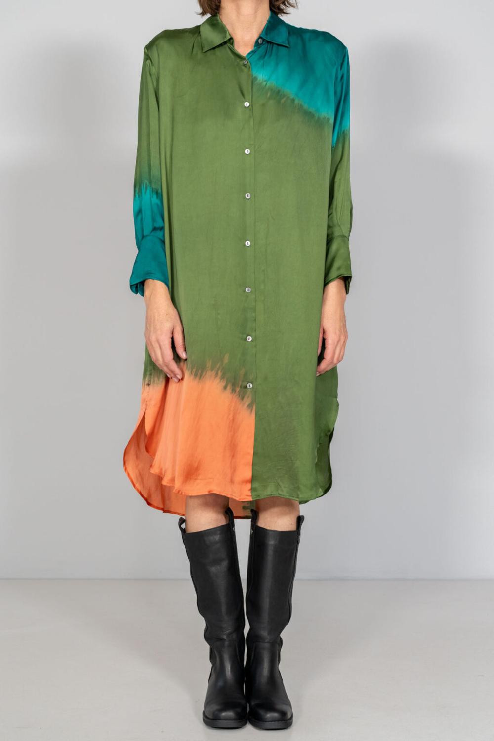 nous antwerp EVA DRESS I Placement Ombre Leaf