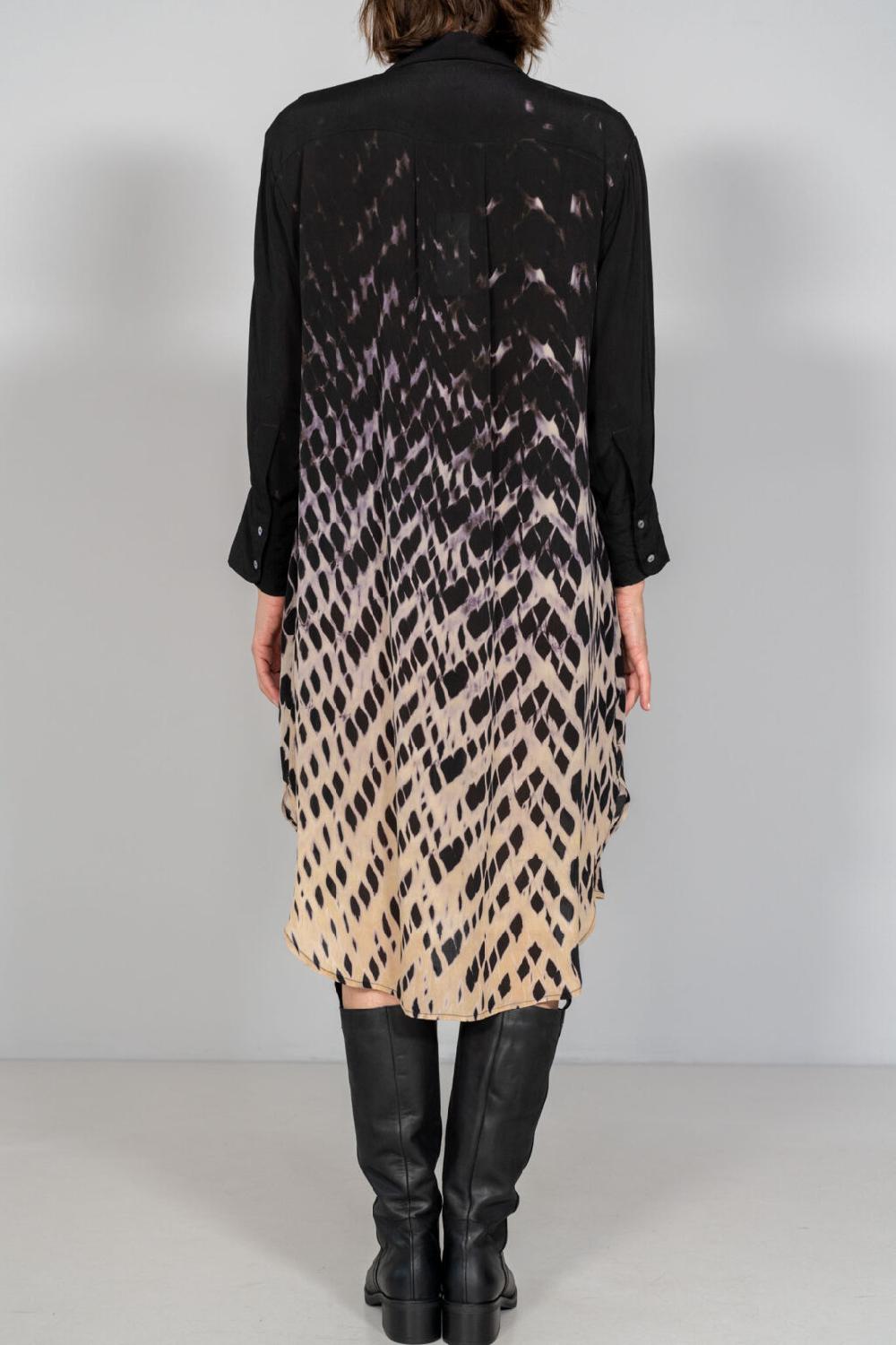 Nous Antwerp EVA DRESS I Spots Blackish