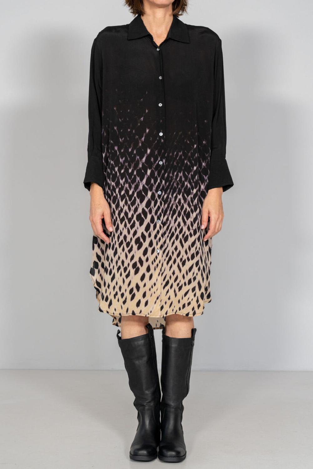 nous antwerp EVA DRESS I Spots Blackish
