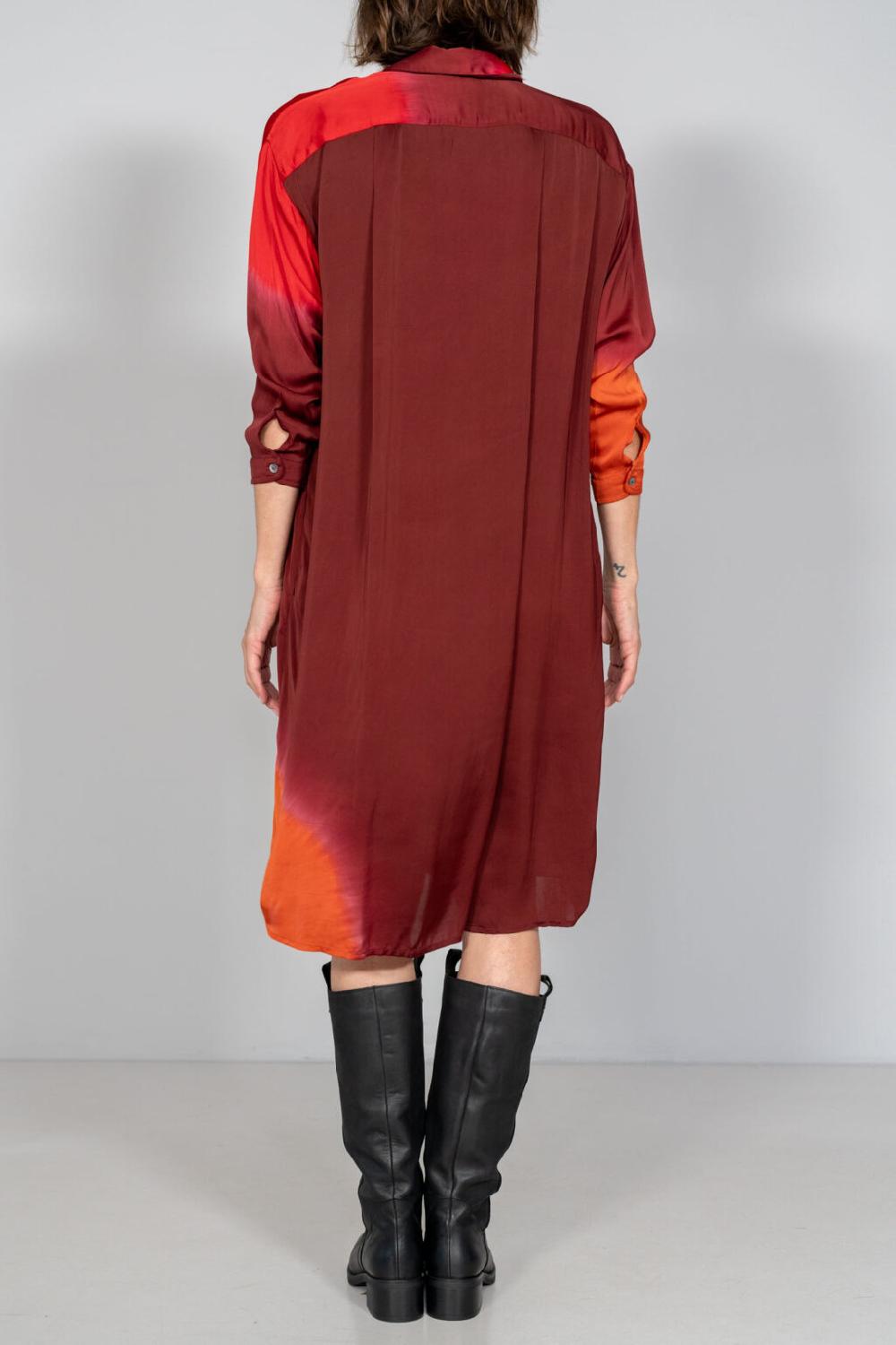 Nous Antwerp FLORENCE DRESS I Placement Ombre Wine