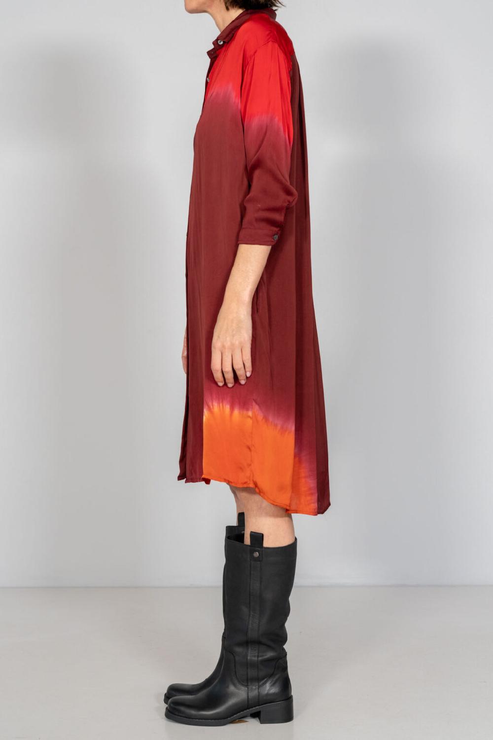 Nous Antwerp FLORENCE DRESS I Placement Ombre Wine