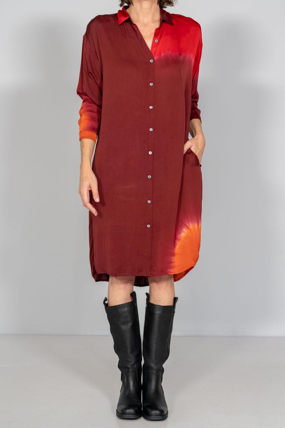 nous antwerp FLORENCE DRESS I Placement Ombre Wine