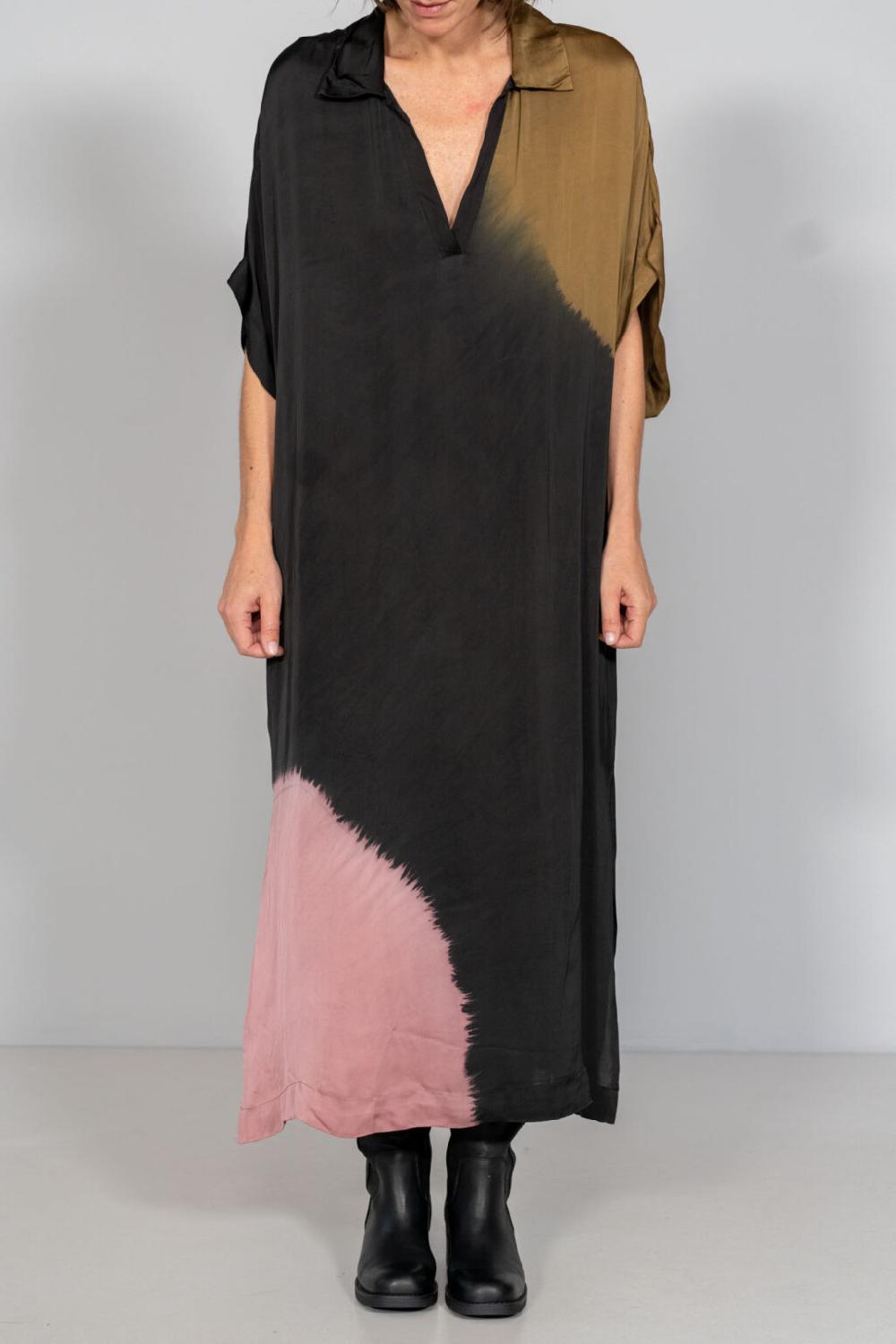 nous antwerp JOY DRESS I Placement Ombre Blackish