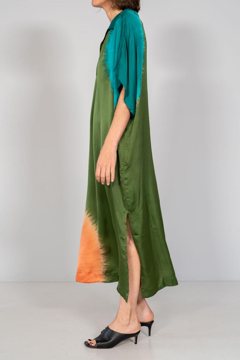 Nous Antwerp JOY DRESS I Placement Ombre Leaf