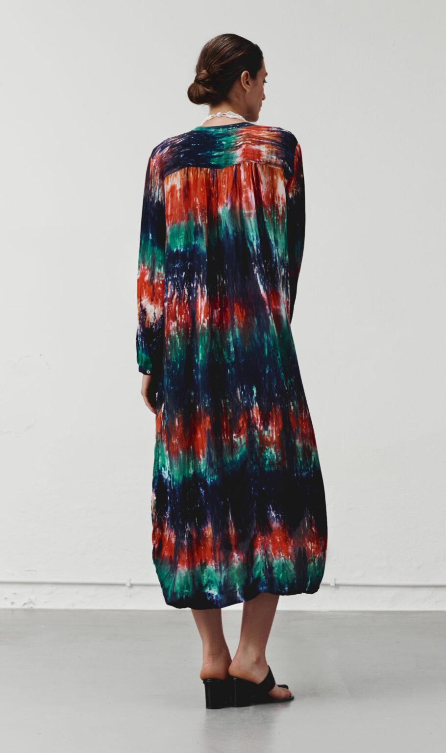 Nous Antwerp LEA DRESS I Multi Lines Rainbow