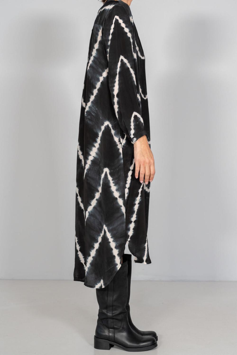 Nous Antwerp LEA DRESS I Zig Zag Blackish