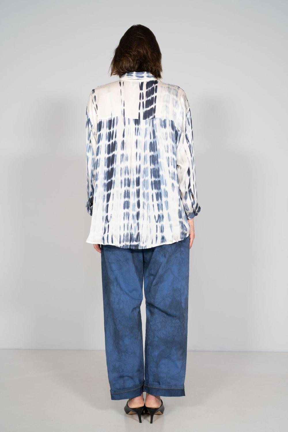 Nous Antwerp MEGANNE BLOUSE I Double Dori Navy