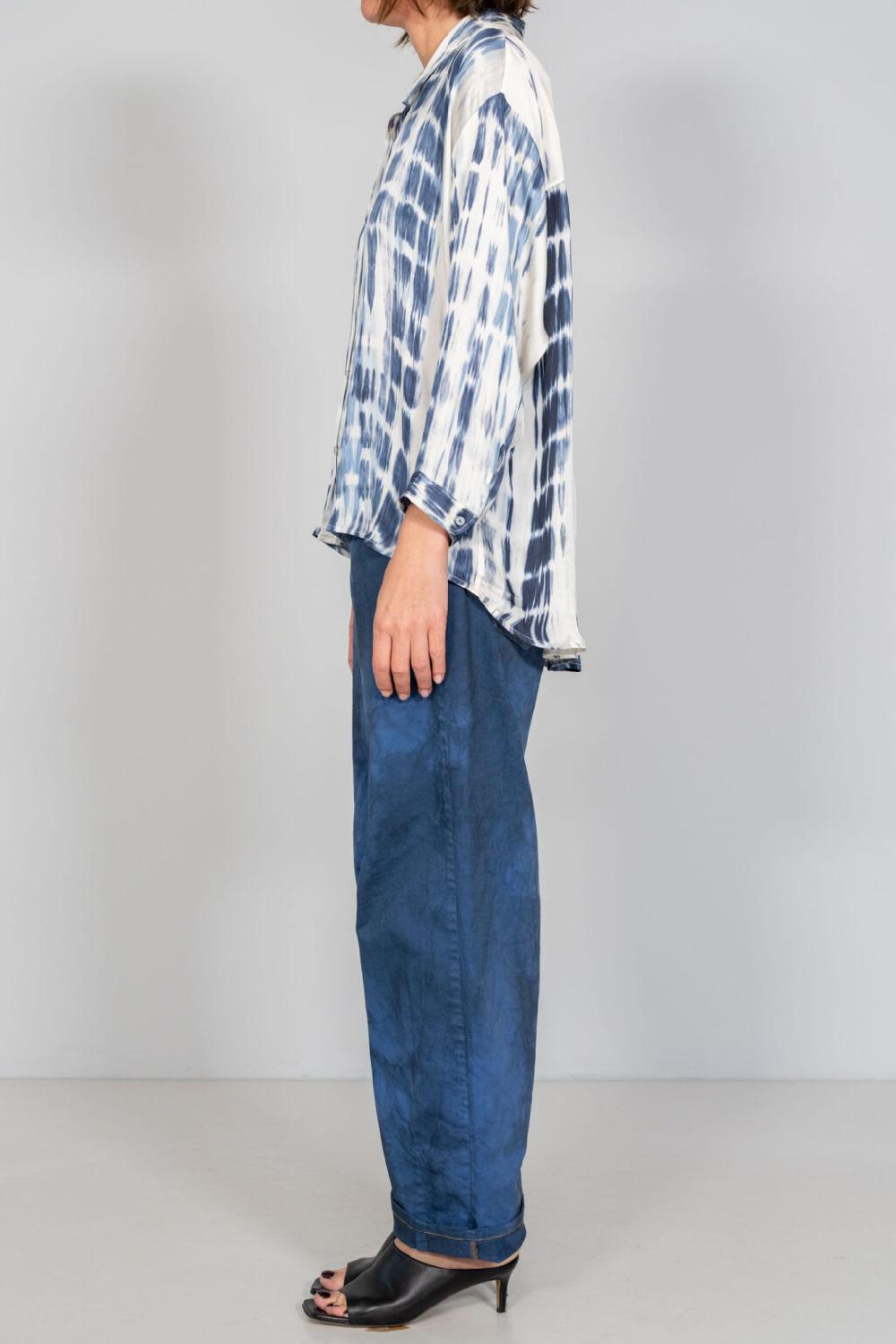 Nous Antwerp MEGANNE BLOUSE I Double Dori Navy