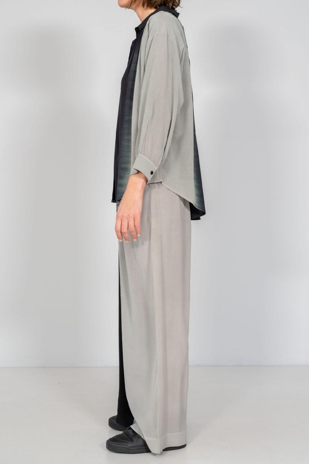 Nous Antwerp MOLLY PANTS I Vertical Ombre Blackish