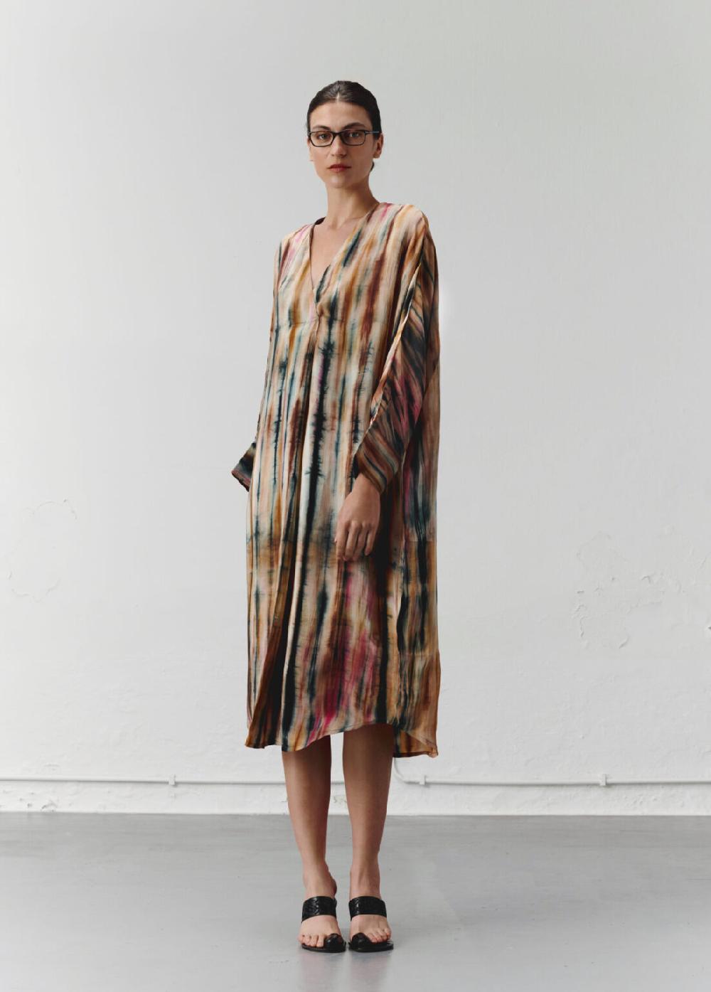 Nous Antwerp MORGAN DRESS I Straight Lines Pecan