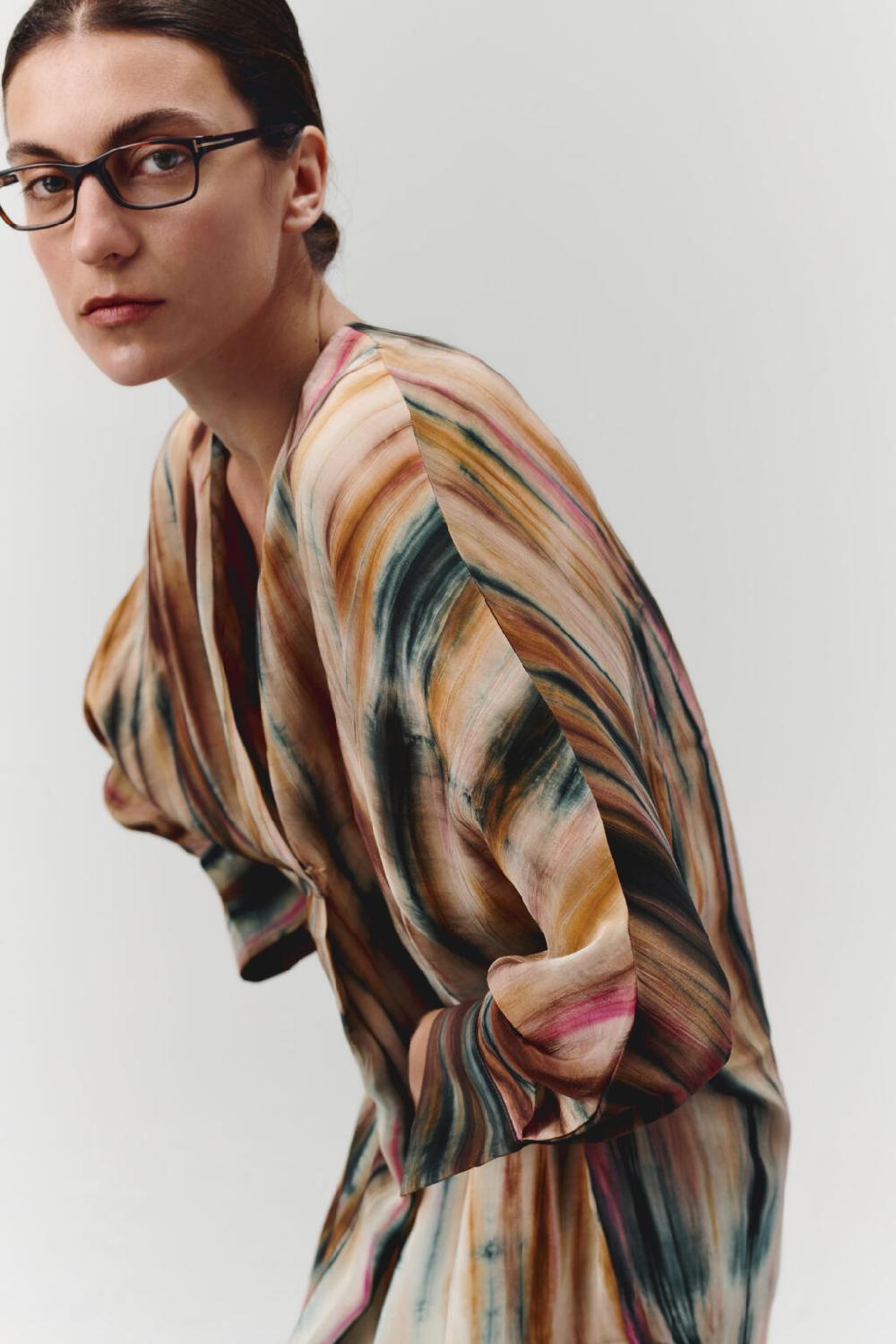 nous antwerp MORGAN DRESS I Straight Lines Pecan