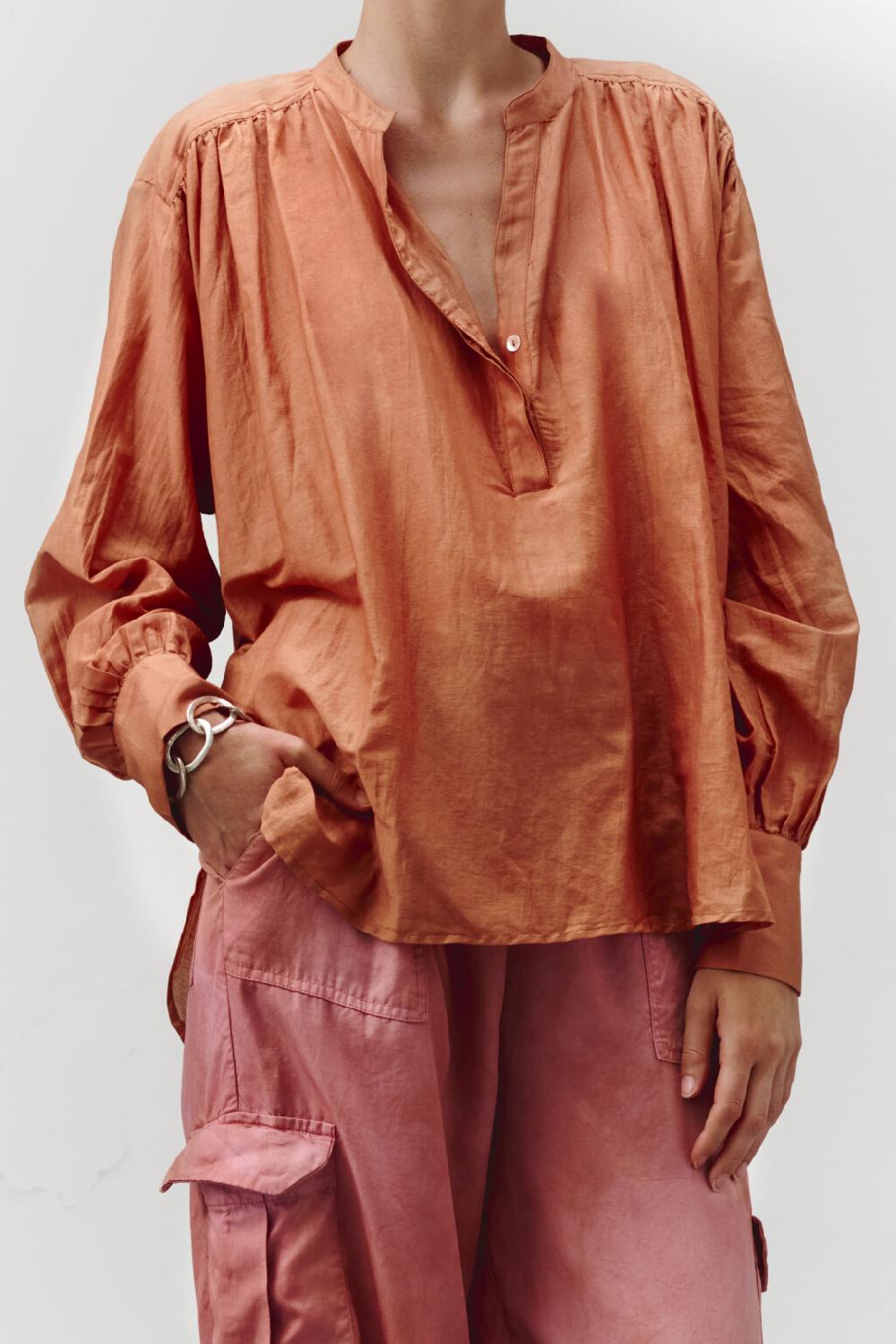 nous antwerp NEEMA BLOUSE I Overdye Sienna
