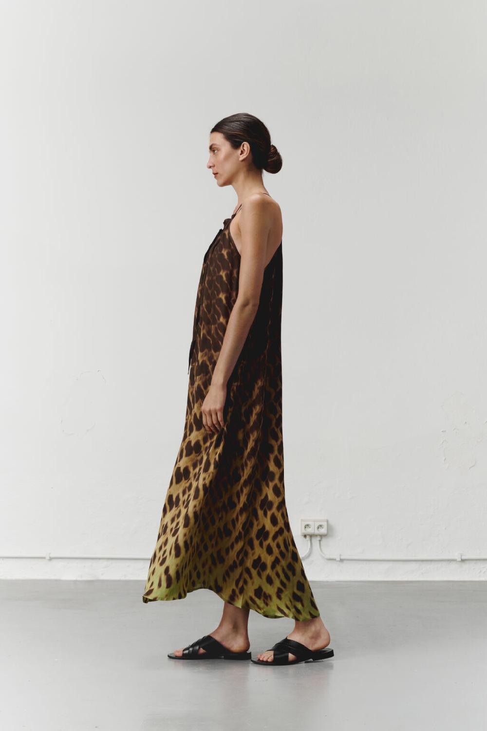 Nous Antwerp ROBIN DRESS I Spots Khaki