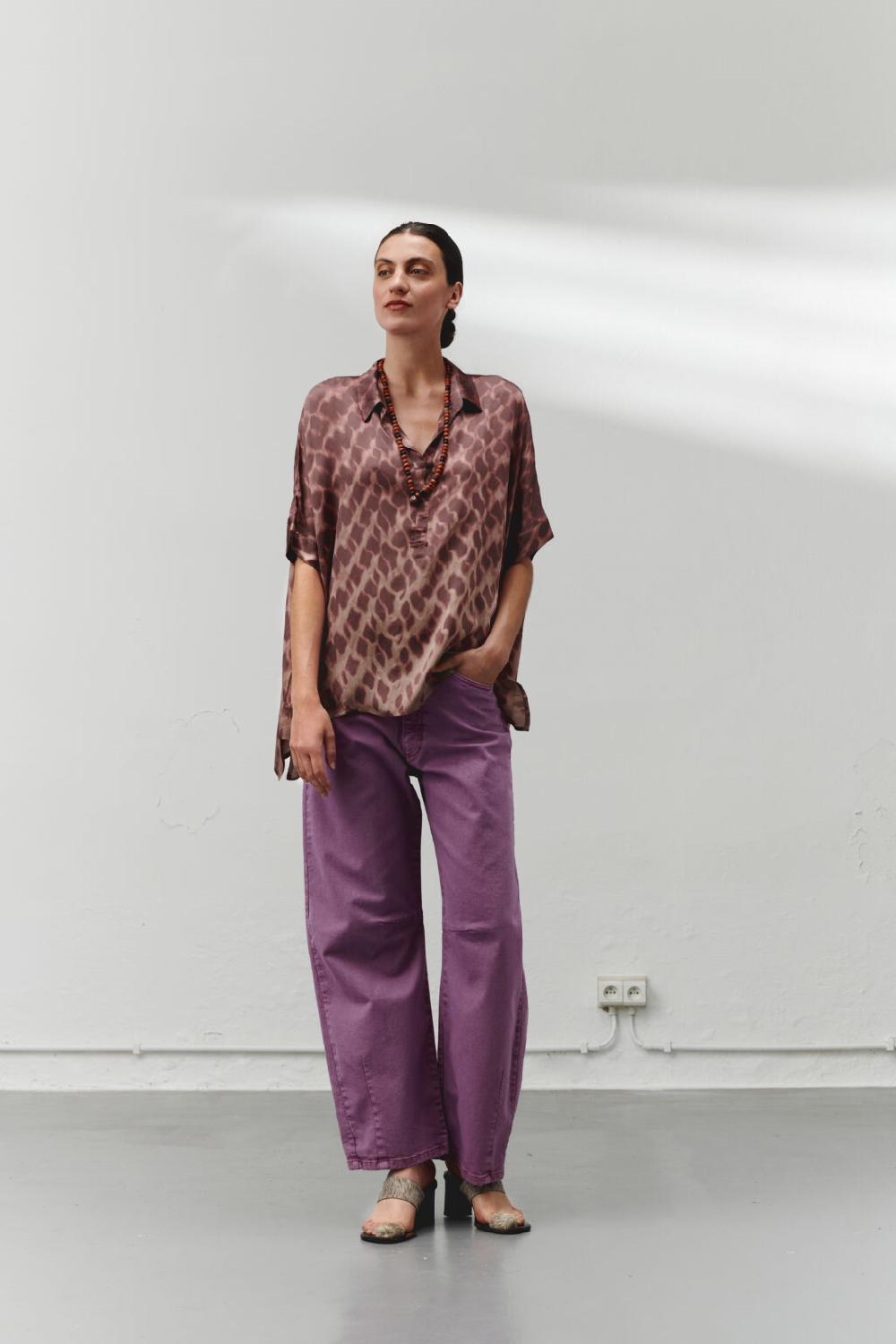 Nous Antwerp SABINE BLOUSE I Spots Berry