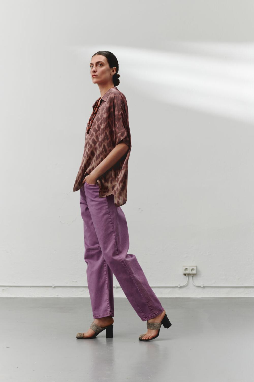 Nous Antwerp SABINE BLOUSE I Spots Berry