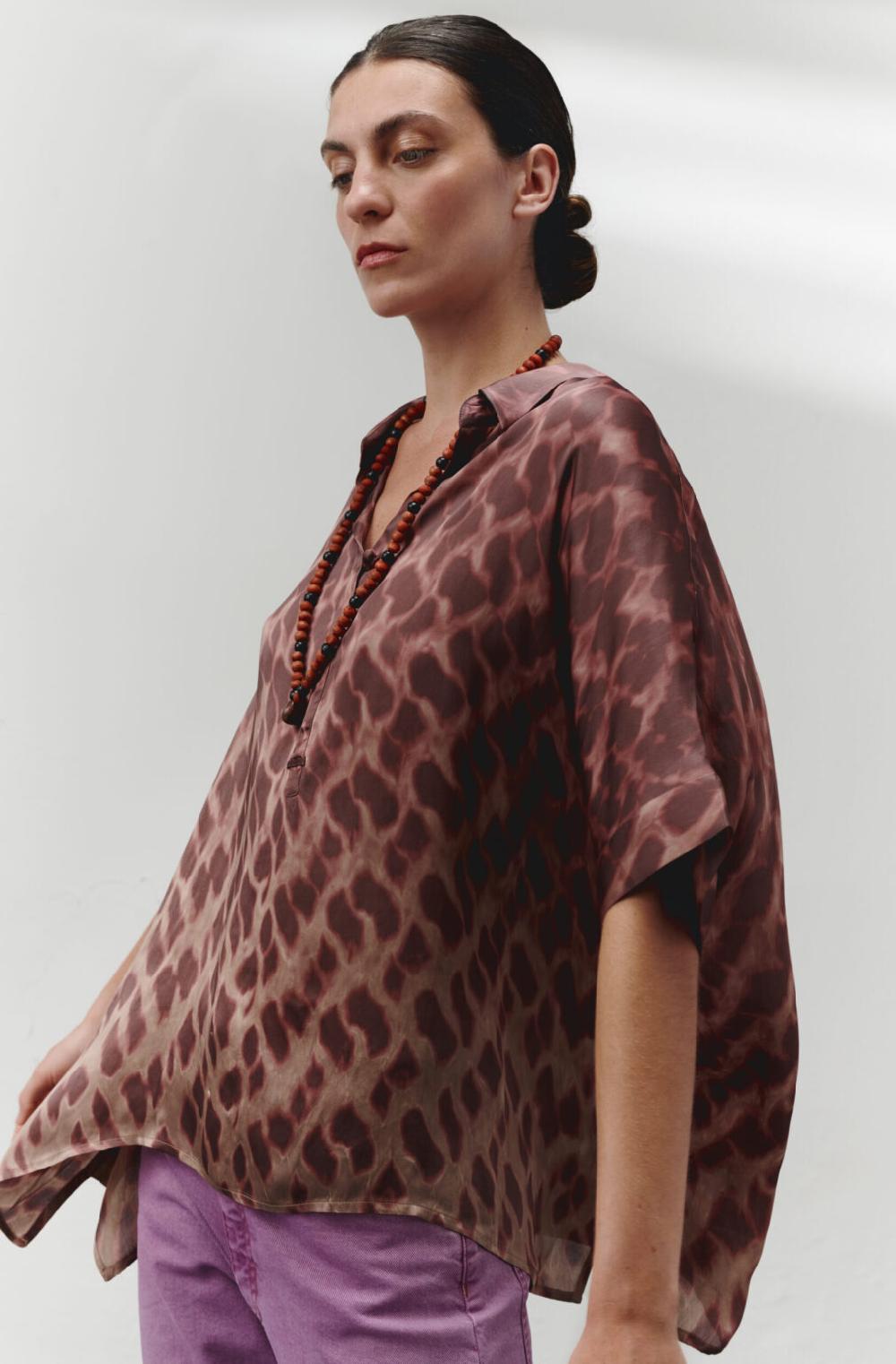 nous antwerp SABINE BLOUSE I Spots Berry