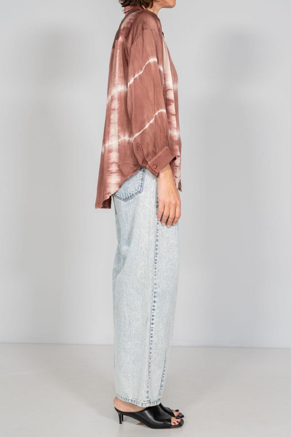 Nous Antwerp SALLY BLOUSE I Grid Cacao