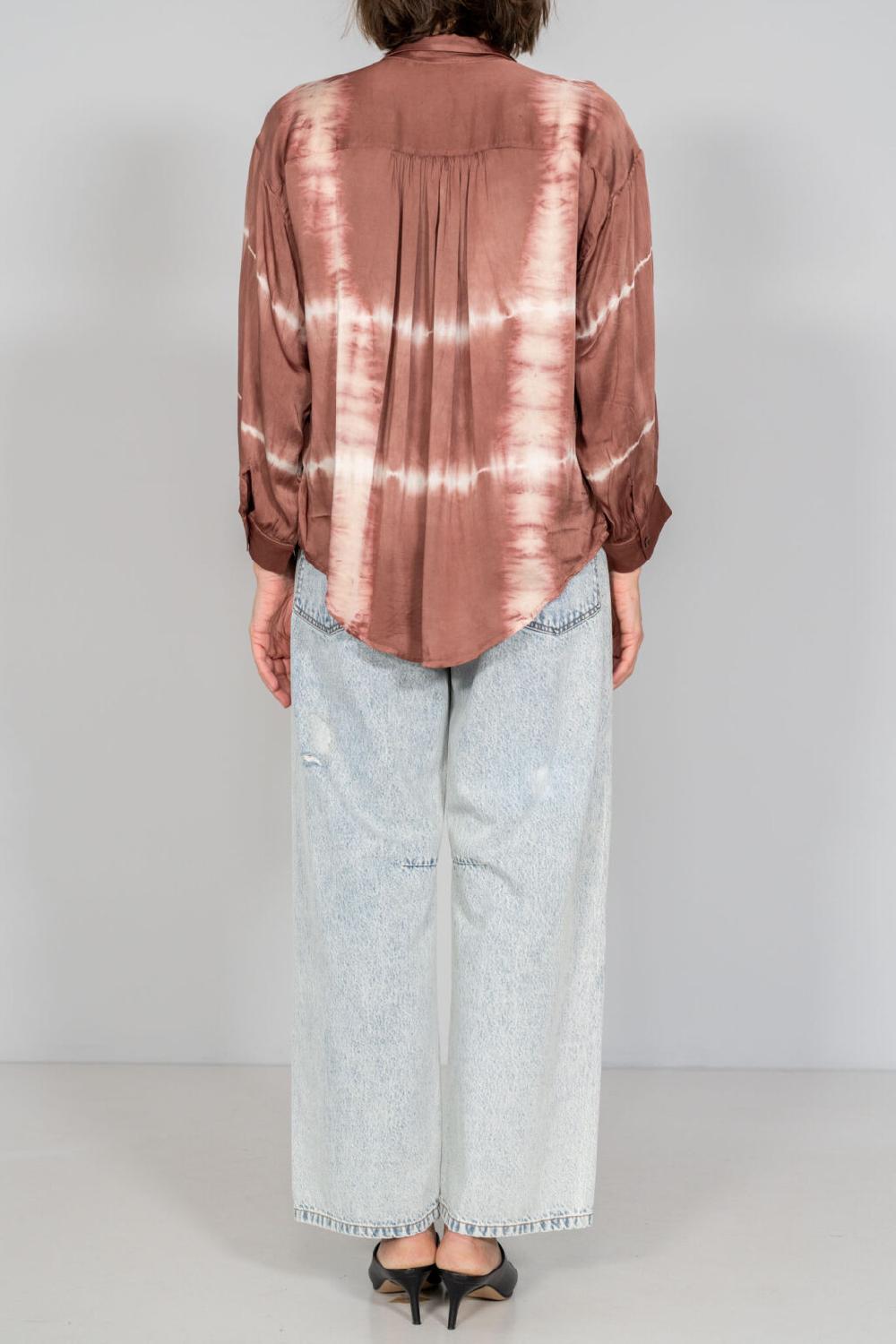 Nous Antwerp SALLY BLOUSE I Grid Cacao