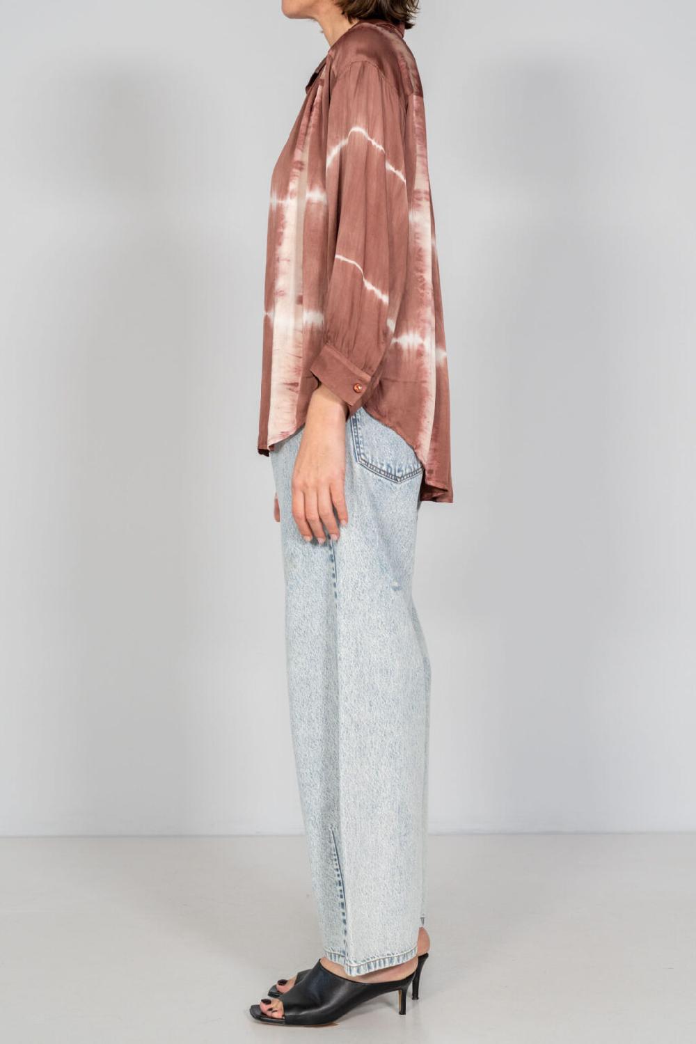 Nous Antwerp SALLY BLOUSE I Grid Cacao