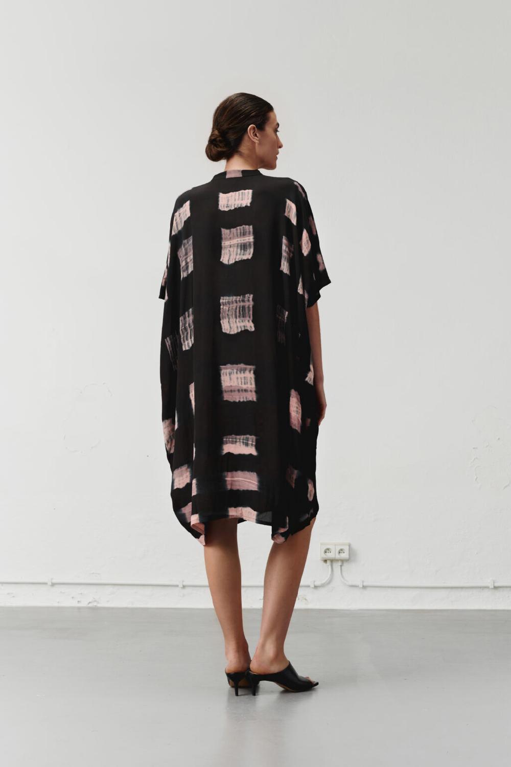 Nous Antwerp SAM KAFTAN I Irregular Check Blackish