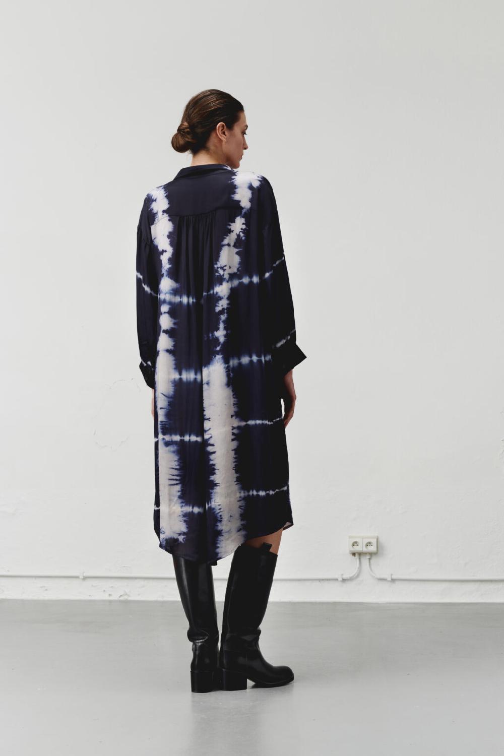 Nous Antwerp SONNY DRESS I Grid Navy