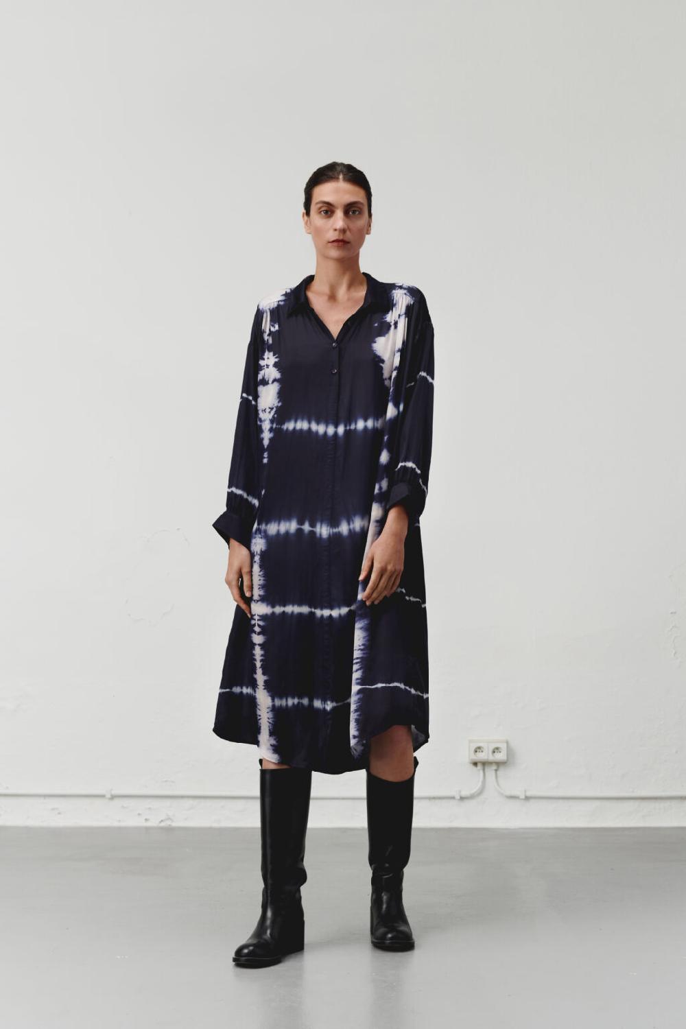 nous antwerp SONNY DRESS I Grid Navy