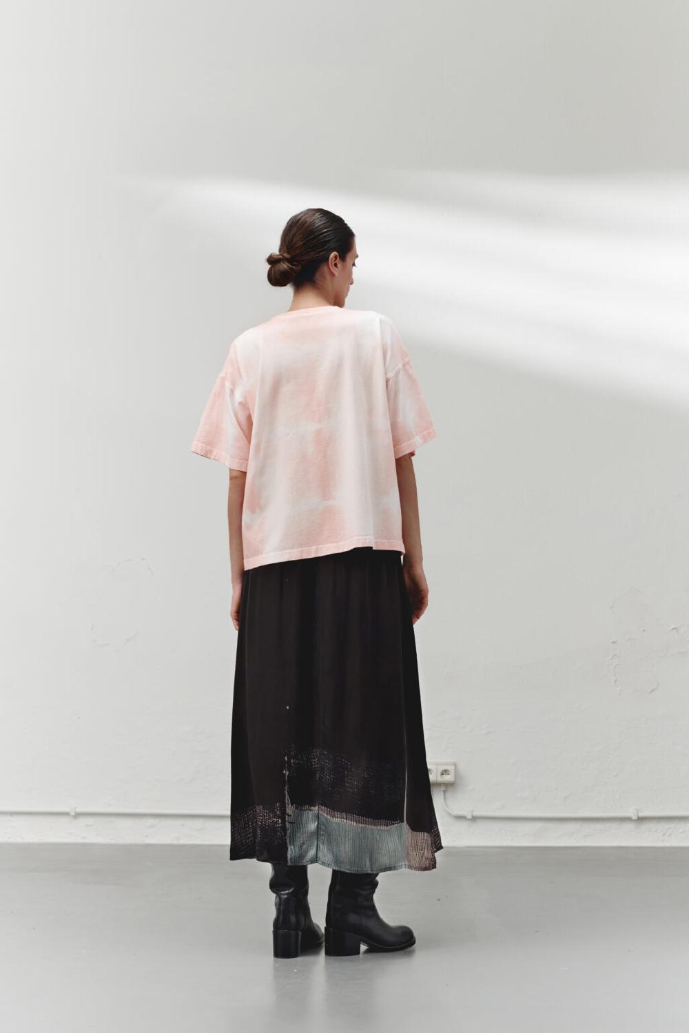 Nous Antwerp TERRY T-SHIRT I Grid Blush