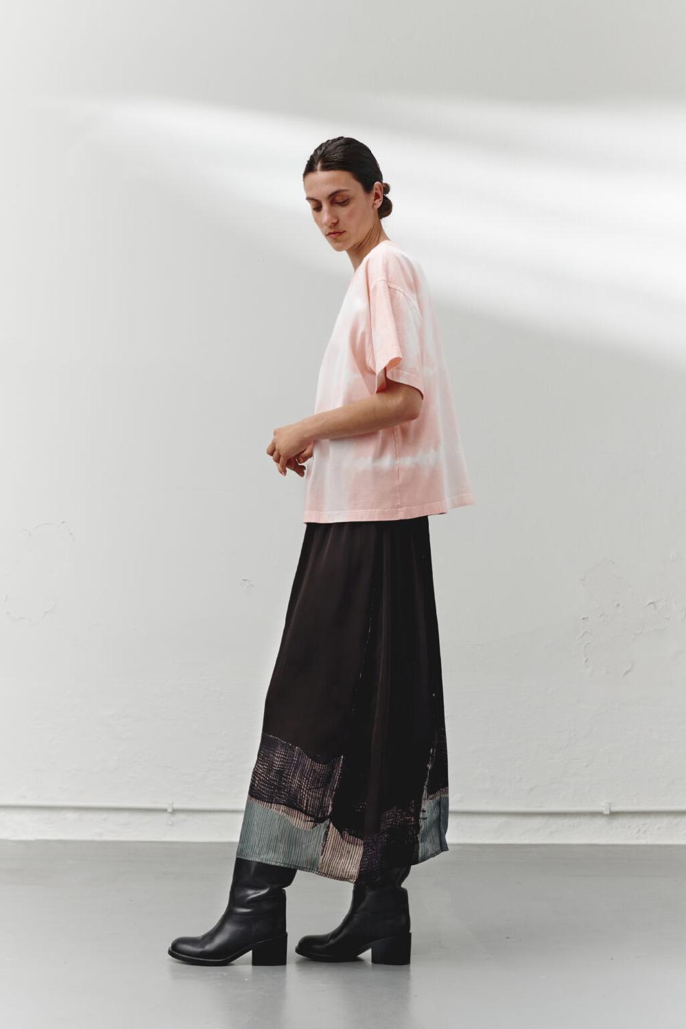 Nous Antwerp TERRY T-SHIRT I Grid Blush