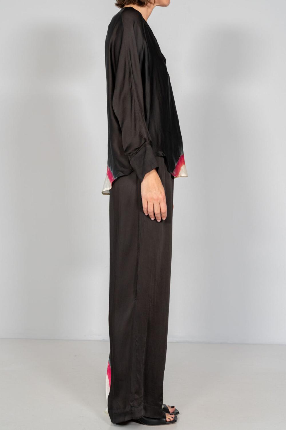 Nous Antwerp OLLIE PANTS I Diagonal Stripe Blackish