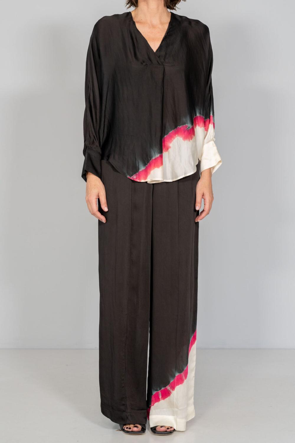 nous antwerp OLLIE PANTS I Diagonal Stripe Blackish