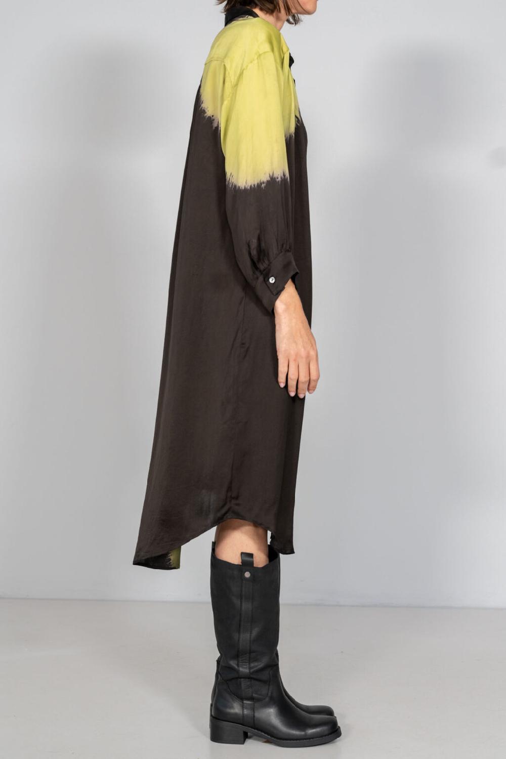 Nous Antwerp SONNY DRESS I Placement Ombre Blackish