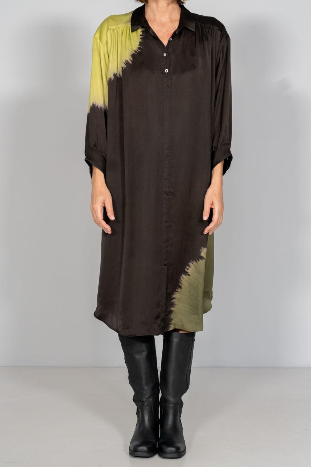 nous antwerp SONNY DRESS I Placement Ombre Blackish