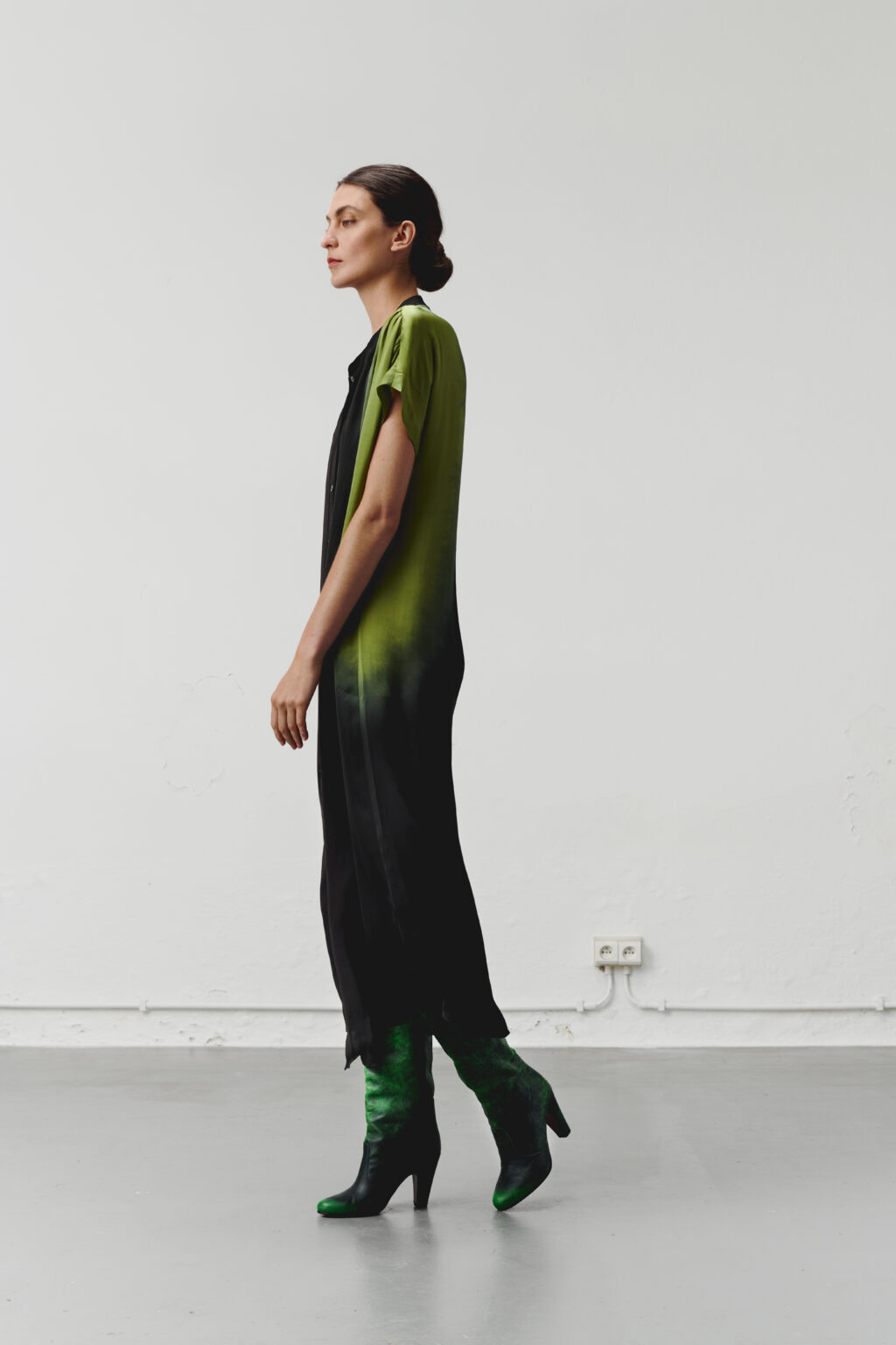 Nous Antwerp VALERY DRESS I Placement Ombre Blackish